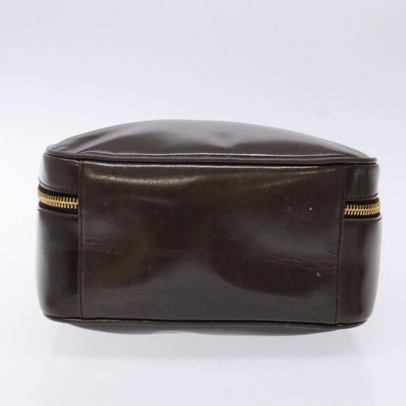GUCCI Bamboo Vanity Hand Bag Patent leather Brown Gold Auth ep10340 - Picture 7 of 16